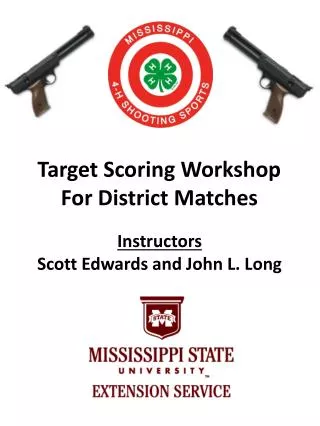 Target Scoring Workshop For District Matches
