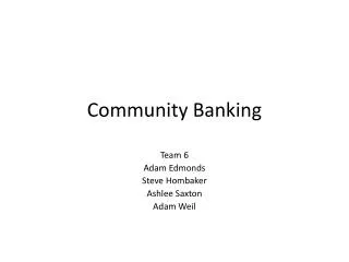 Community Banking