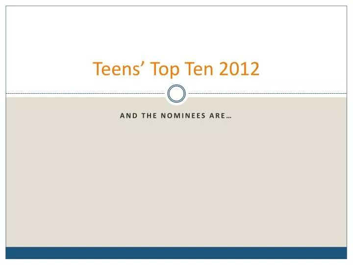 teens top ten 2012