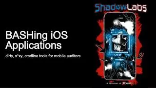 BASHing iOS Applications
