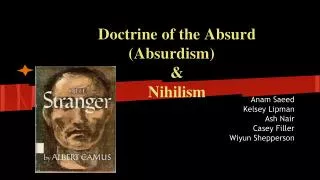 Doctrine of the Absurd (Absurdism) &amp; Nihilism