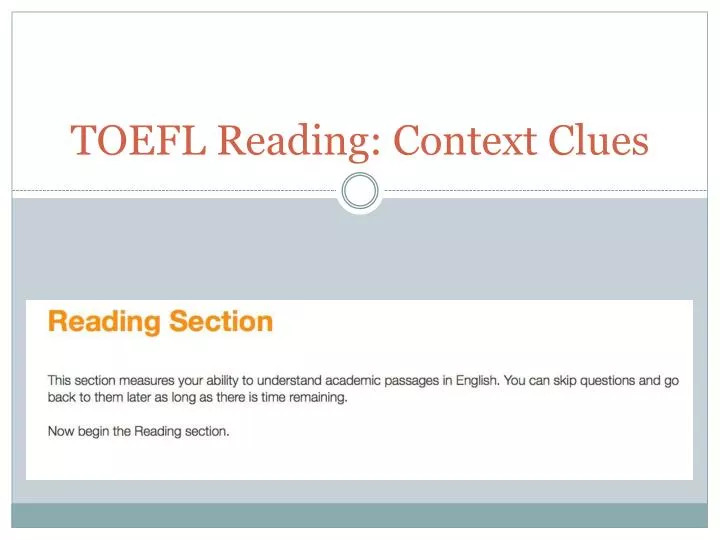 toefl reading context clues