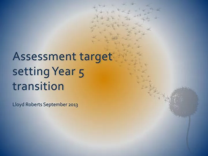 assessment target setting year 5 transition