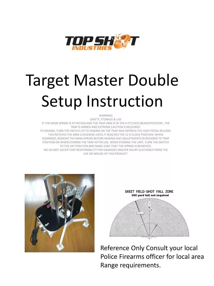 target master double setup instruction