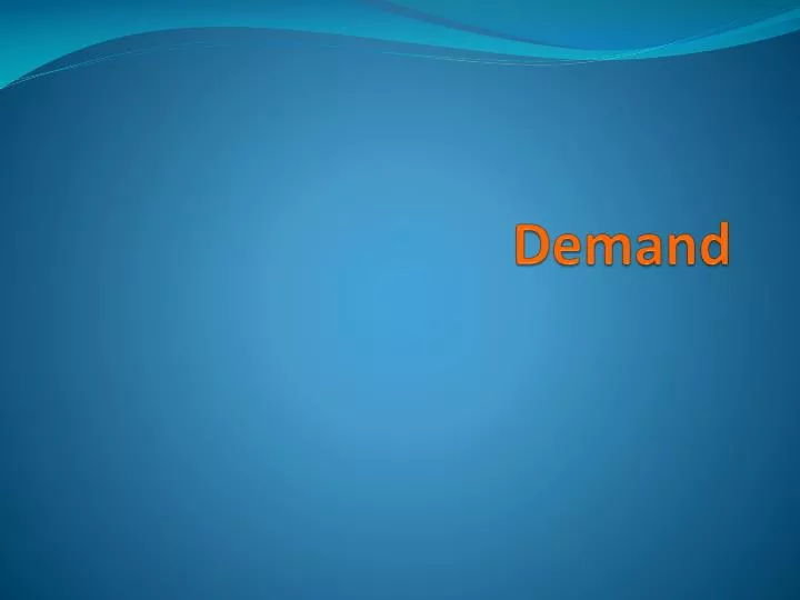 demand