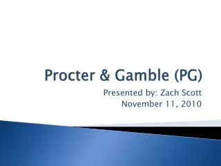Procter &amp; Gamble (PG)