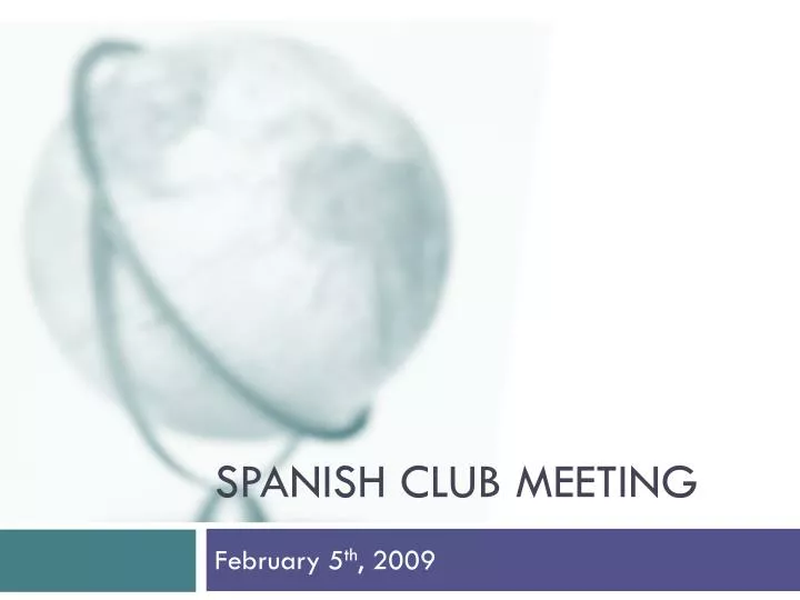spanish club meeting