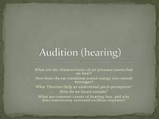 Audition (hearing)