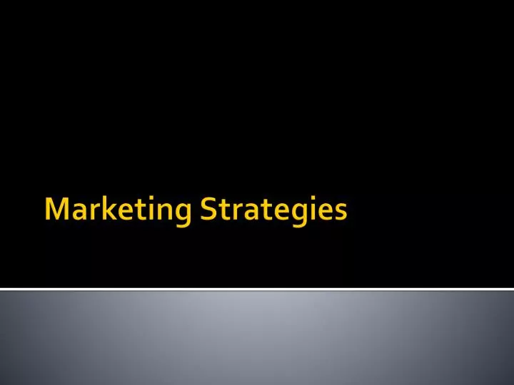 marketing strategies