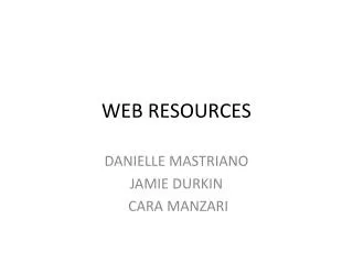 WEB RESOURCES