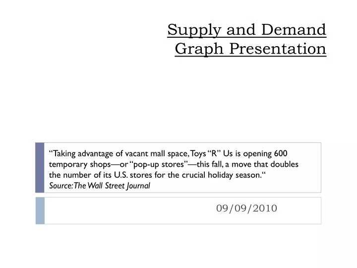 supply and demand graph presentation