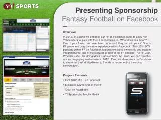 Presenting Sponsorship Fantasy Football on Facebook