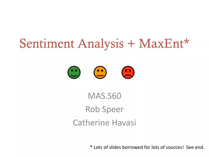sentiment analysis maxent