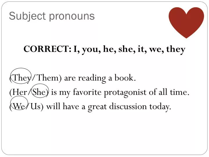 subject pronouns