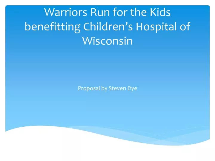 warriors run for the kids benefitting children s hospital of wisconsin