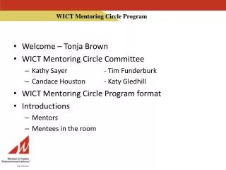 WICT Mentoring Circle Program