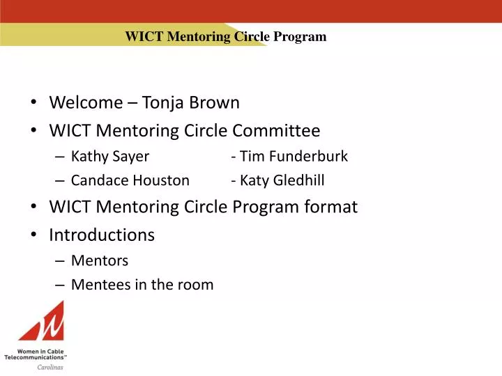 wict mentoring circle program