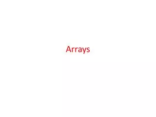 arrays