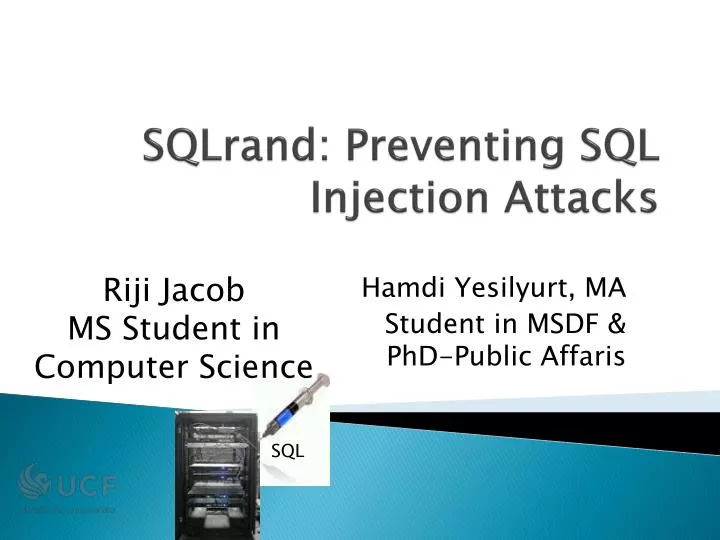 sqlrand preventing sql injection attacks