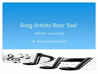 Song Artists Near You!