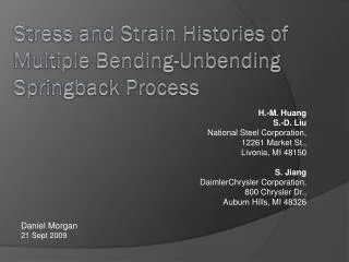 Stress and Strain Histories of Multiple Bending-Unbending Springback Process