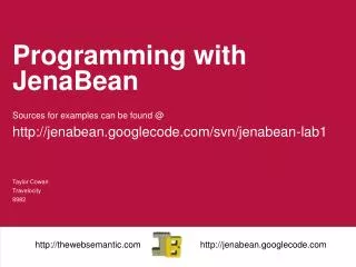 Programming with JenaBean