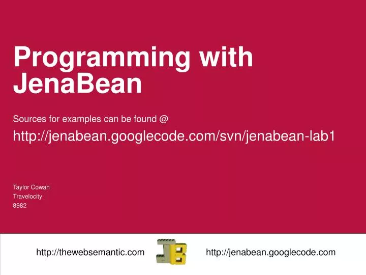 programming with jenabean