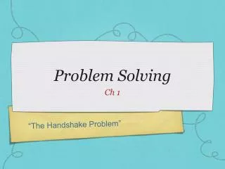 Problem Solving