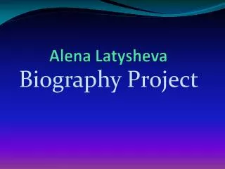 Alena Latysheva