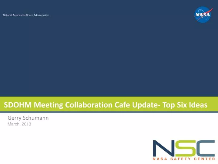 sdohm meeting collaboration cafe update top six ideas
