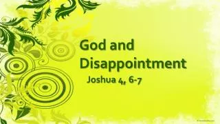God and Disappointment