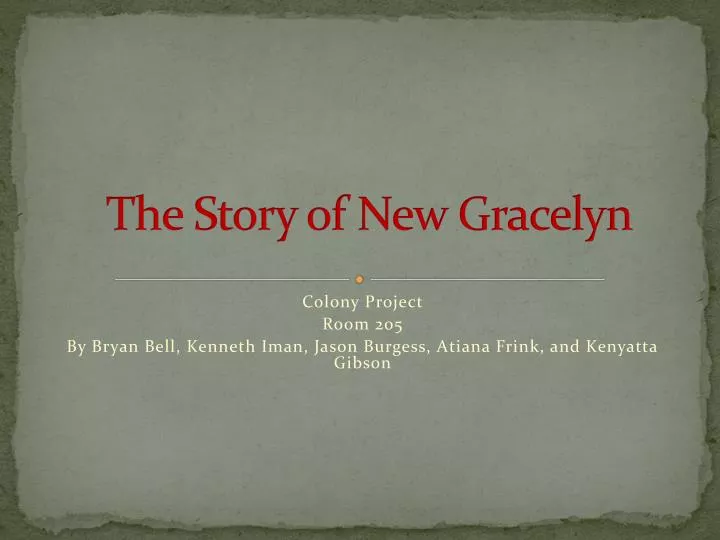 the story of new gracelyn