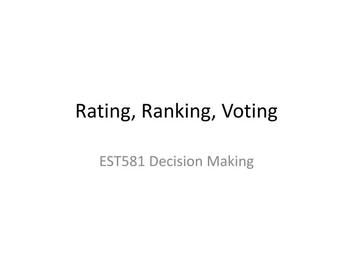 rating ranking voting