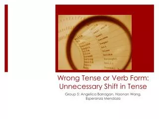 Wrong Tense or Verb Form: Unnecessary Shift in Tense
