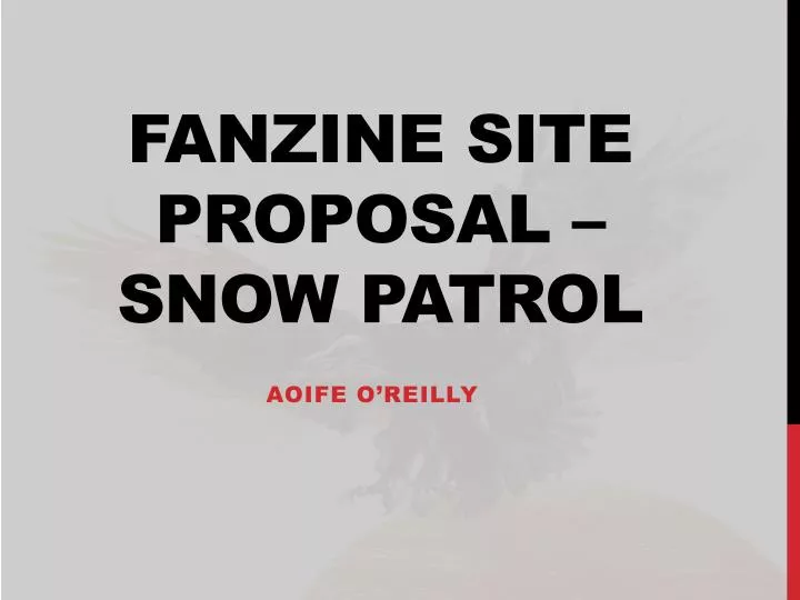 fanzine site proposal snow patrol
