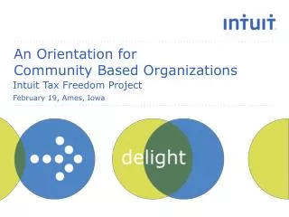 An Orientation for Community Based Organizations