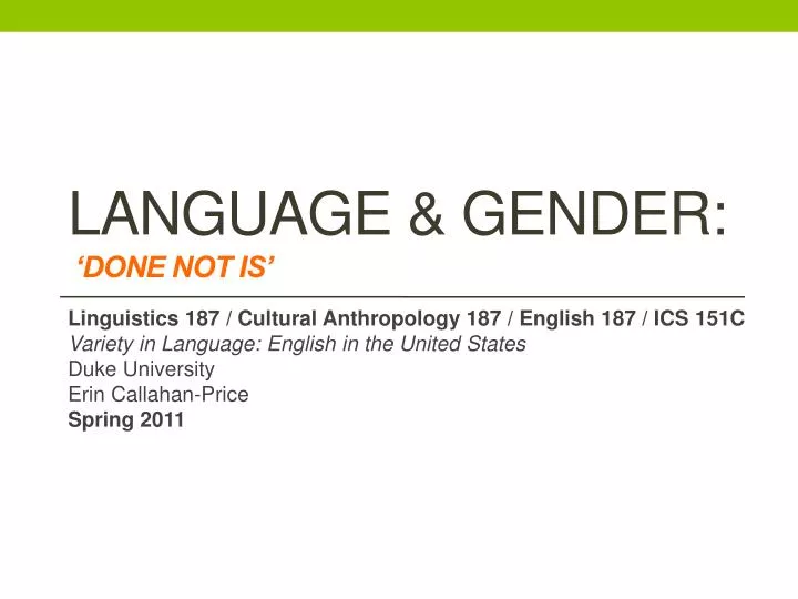 language gender done not is