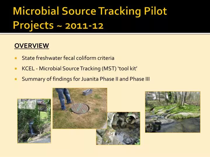 microbial source tracking pilot projects 2011 12