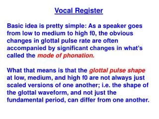 Vocal Register