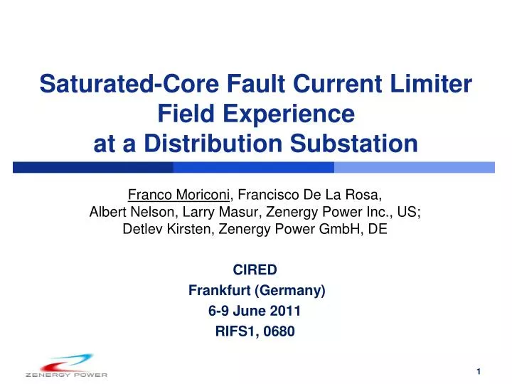 saturated core fault current limiter field experience at a distribution substation