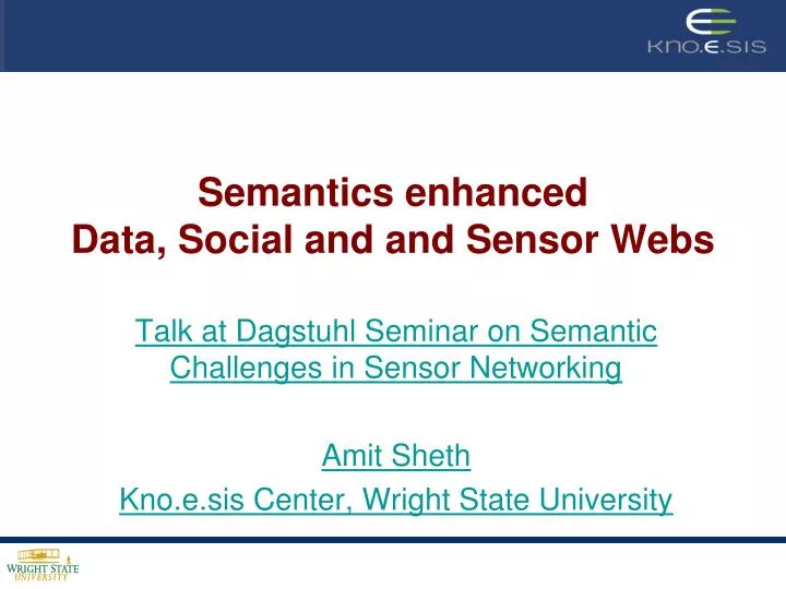 semantics enhanced data social and and sensor webs