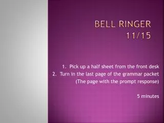 Bell Ringer 11/15