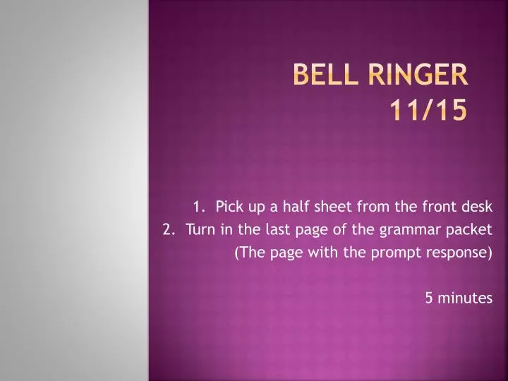 bell ringer 11 15