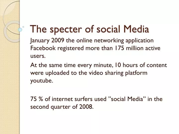 the specter of social media