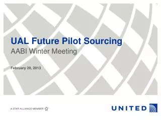 UAL Future Pilot Sourcing