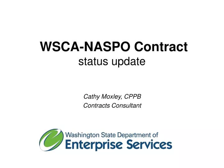 wsca naspo contract status update