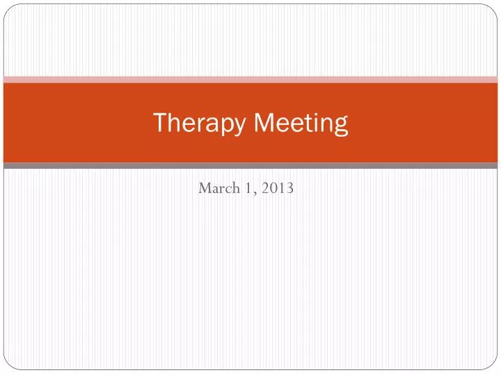 therapy meeting