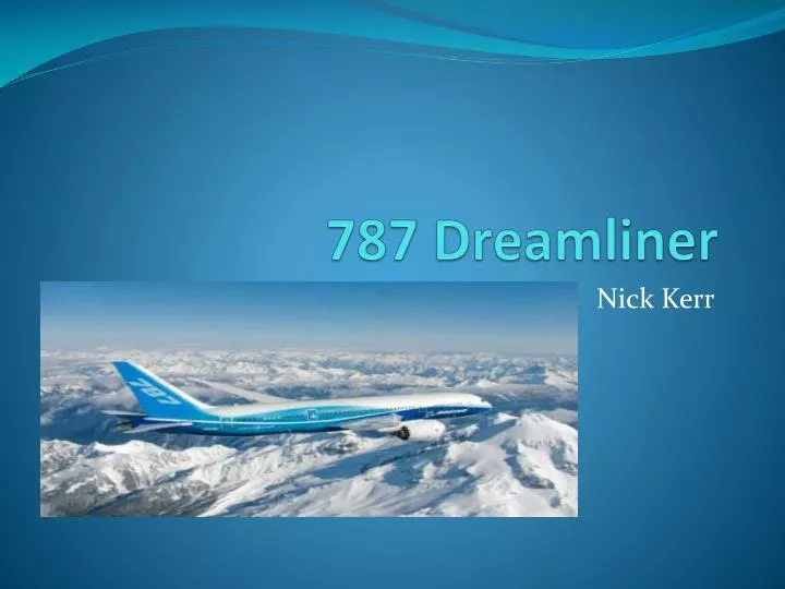 787 dreamliner
