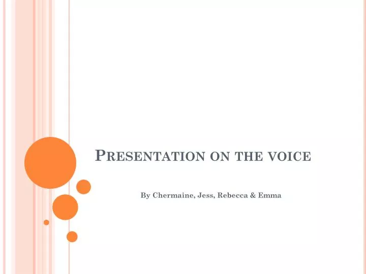 presentation on the voice