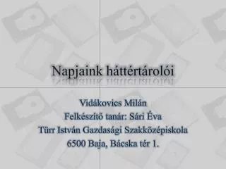 napjaink h tt rt rol i